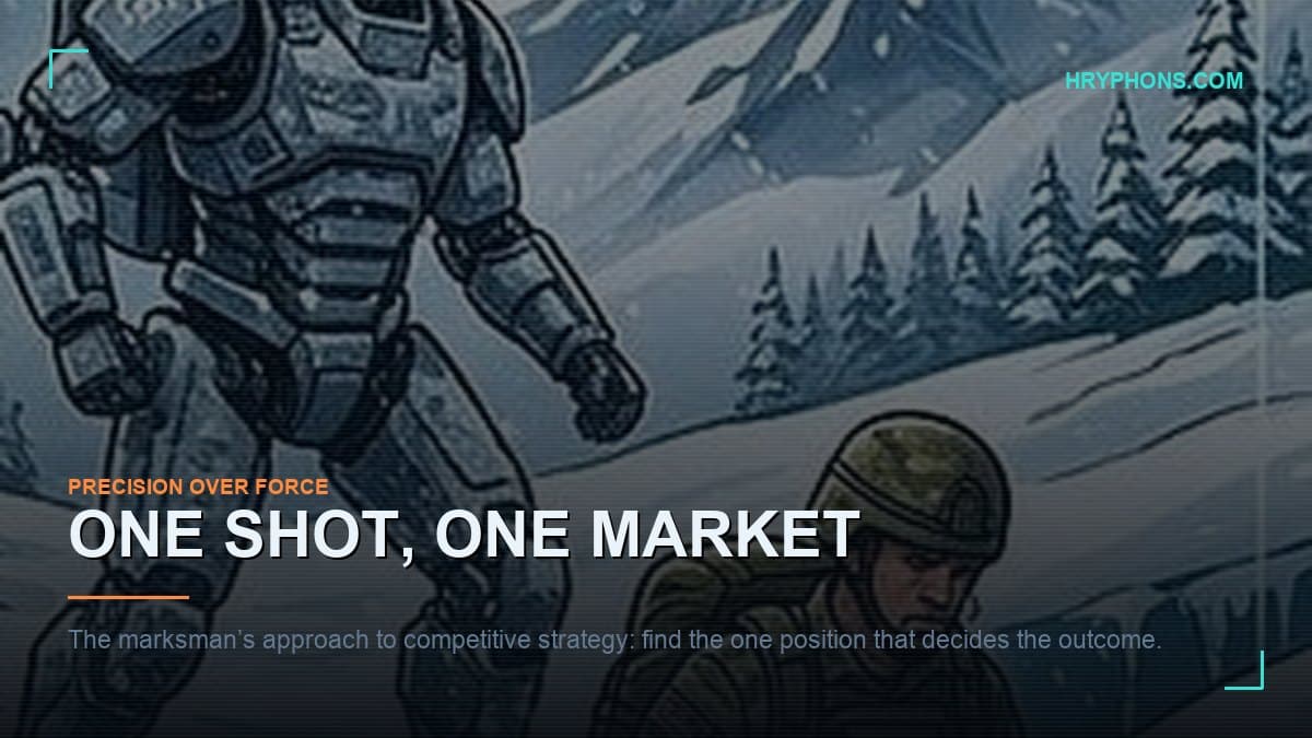 Tactical business strategy — precision over force, the sniper approach to market position